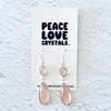 Pink Chalcedony Teardrop Sterling Silver Earrings