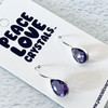 Amethyst Teardrop Sterling Silver Earrings