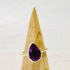 Amethyst Teardrop Sterling Silver Ring