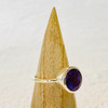 Amethyst Round Sterling Silver Ring
