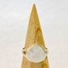 Rainbow Moonstone Teardrop Sterling Silver Ring