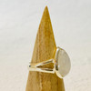 Rainbow Moonstone Teardrop Sterling Silver Ring 