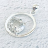 Herkimer Diamond Round Sterling Silver Pendant 