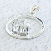 Herkimer Diamond Round Sterling Silver Pendant