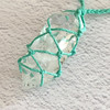 Crystal Quartz Double Point Macrame Pendant
