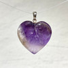 Chevron Amethyst Heart Pendant