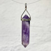 Chevron Amethyst Double Terminated Point Pendant