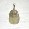 Grey Moonstone Tumbled Stone Sterling Silver Point Pendant