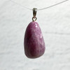 Ruby Tumbled Stone Sterling Silver Point Pendant