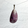 Ruby Tumbled Stone Sterling Silver Point Pendant