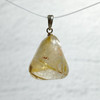Rutilated Quartz Tumbled Stone Sterling Silver Point Pendant