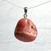Rhodochrosite Tumbled Stone Sterling Silver Point Pendant