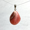 Rhodochrosite Tumbled Stone Sterling Silver Point Pendant