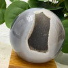 Quartz Druzy Agate Geode Sphere 7.7cm