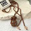 Crochet Crystal Keeper Necklace Pouch