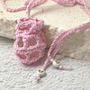 Crochet Crystal Keeper Necklace Pouch