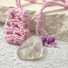 Crochet Crystal Keeper Necklace Pouch