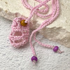 Crochet Crystal Keeper Necklace Pouch
