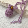 Crochet Crystal Keeper Necklace Pouch