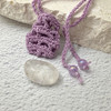 Crochet Crystal Keeper Necklace Pouch