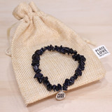 Blue Goldstone Chip Bracelet