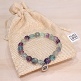 Rainbow Fluorite Pebble Bracelet