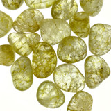 Yellow Crackle Quartz Tumbled Stones