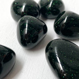 Green Goldstone Tumbled Stones