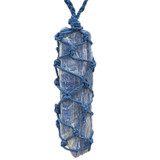Blue Kyanite Macrame Pendant
