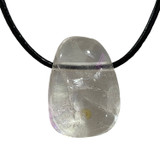 Clear Crystal Quartz Tumbled Stone Pendant