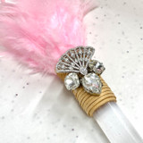 Magical Sparkle Pink Feather Selenite Wand