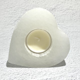 Selenite Heart Tealight Candle Holder