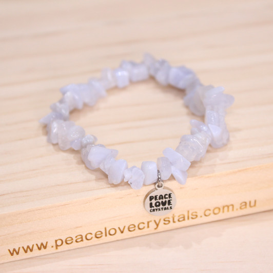 Blue Lace Agate Chip Bracelet