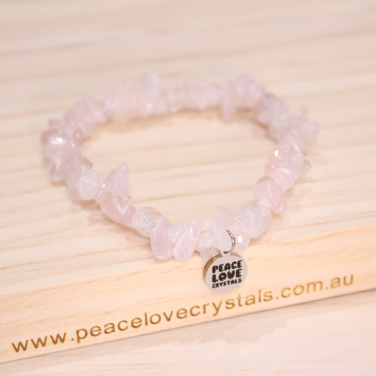 Rose Quartz Chip Bracelet