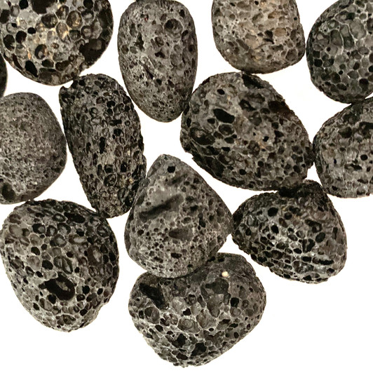 Black Lava Tumbled Stones
