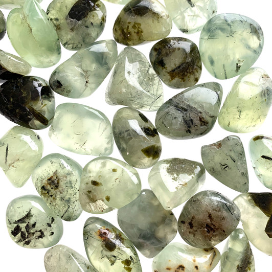 Prehnite with Epidote Tumbled Stones
