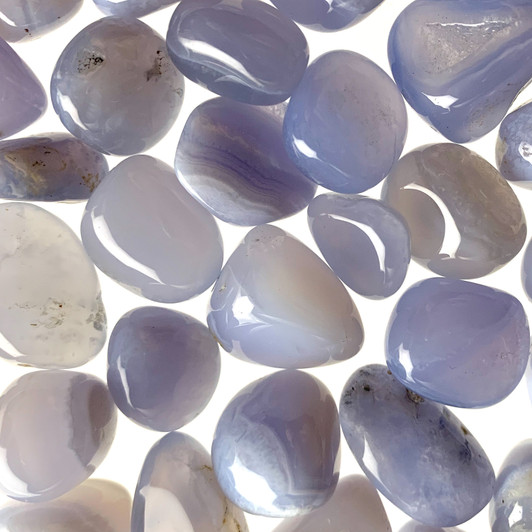 Blue Chalcedony Tumbled Stones