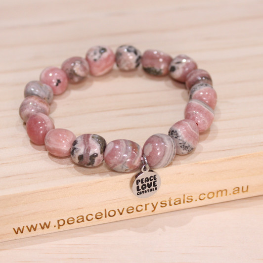 Rhodochrosite Pebble Bracelet