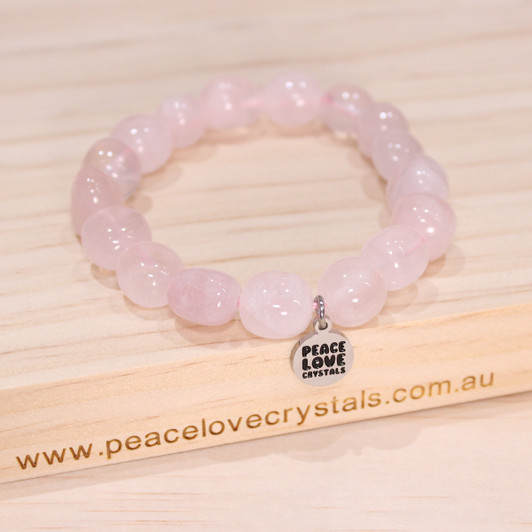 Rose Quartz Pebble Bracelet Rose Quartz Pebble Bracelet