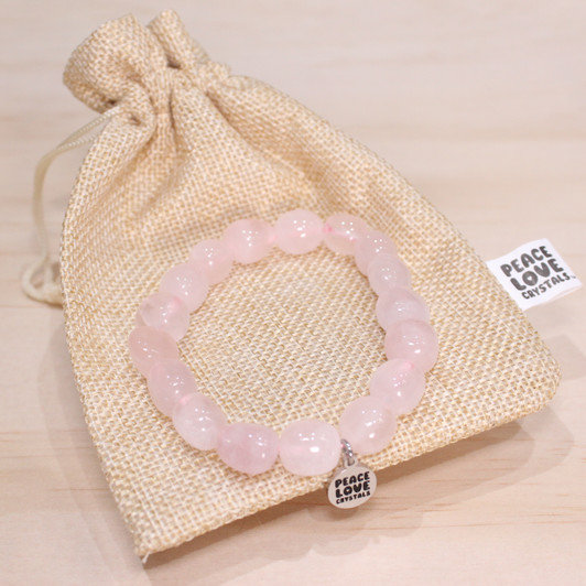 Rose Quartz Pebble Bracelet Rose Quartz Pebble Bracelet