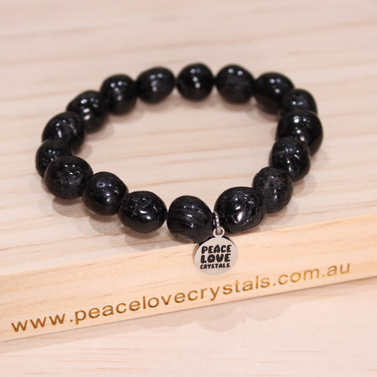 Black Tourmaline Pebble Bracelet