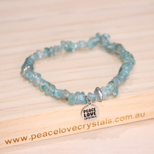 Light Blue Apatite Chip Bracelet