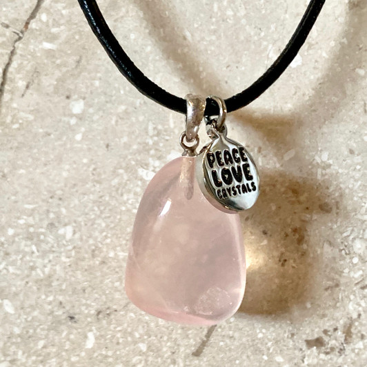Rose Quartz Tumbled Stones Pendants Rose Quartz Tumbled Stones Pendants