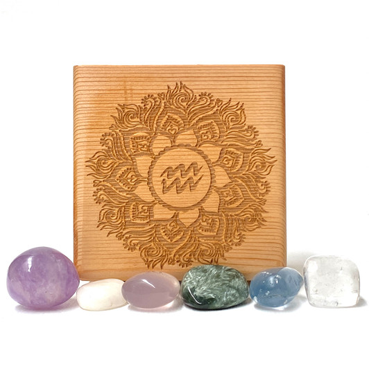 Aquarius Zodiac Crystal Collection Box