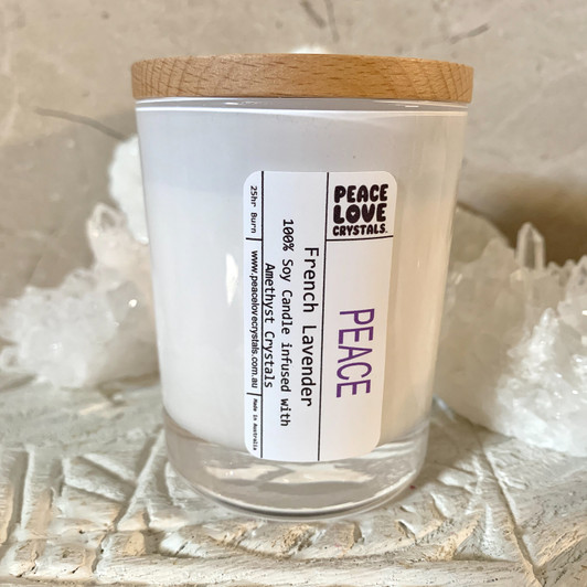 Peace Crystal Candle