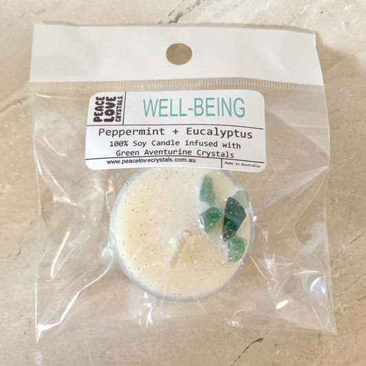 Well-Being Tea Light Crystal Candle