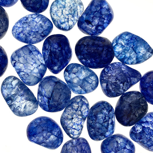 Bue Crackle Quartz Tumbled Stones