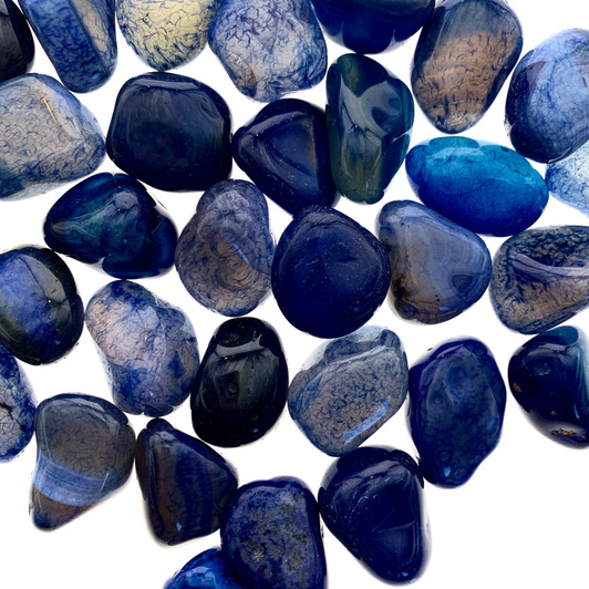 Blue Agate Tumbled Stones