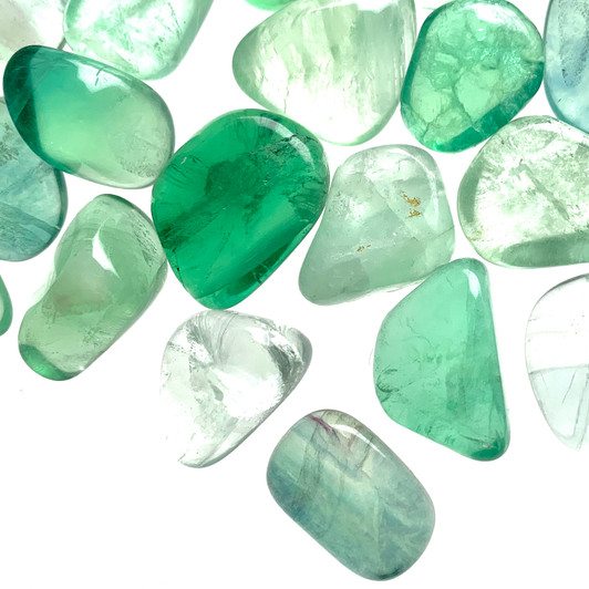 Green Fluorite Tumbled Stones