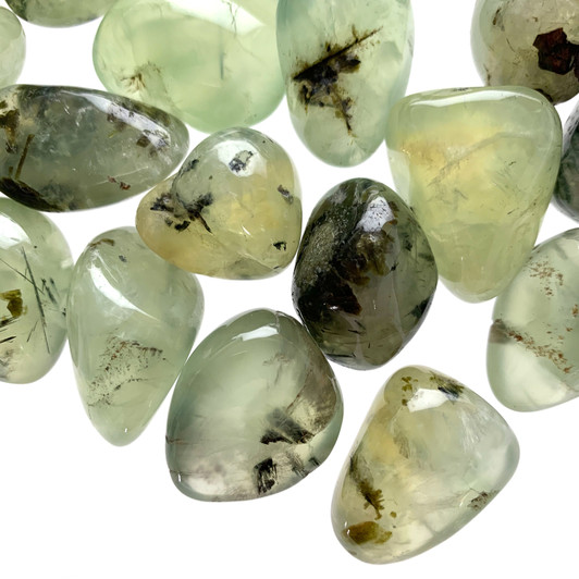 Prehnite with Epidote Tumbled Stones